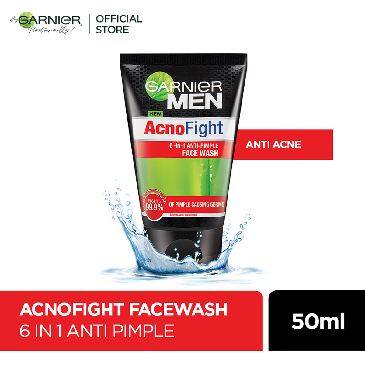 Garnier - Men Acno Fight Face Wash - 50ml — image 1 — Meeshop Pakistan