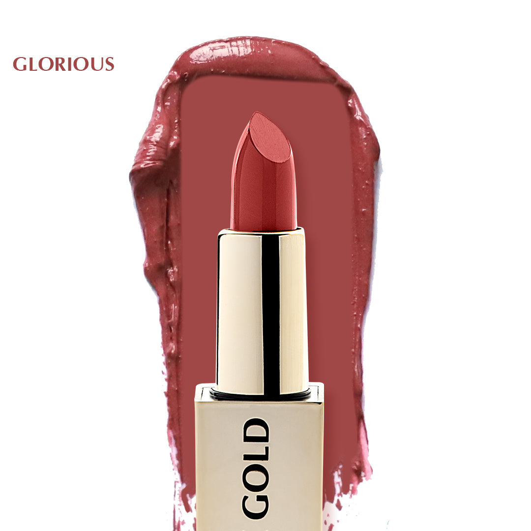 BBA By Suleman - 24K Gold & Roses V.02 Lustre Lipstick - Glorious 4g — image 1 — Meeshop Pakistan