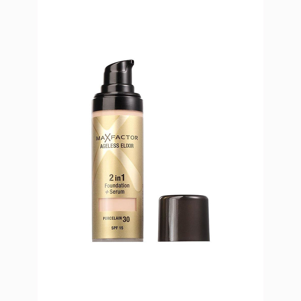 Max Factor - Ageless Elixir 2 In 1 Foundation + Serum - 30 Porcelain — image 1 — Meeshop Pakistan