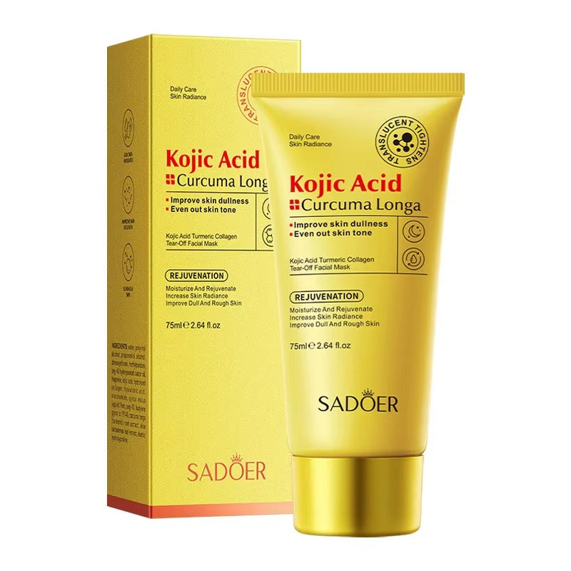 Sadoer - Kojic Acid Turmeric Collagen Tear-Off Facial Mask 75Ml — image 1 — Meeshop Pakistan