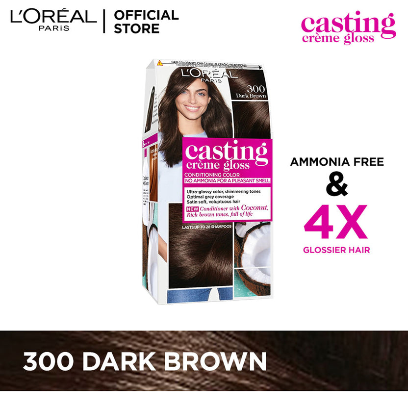 L'Oreal Paris - Casting Creme Gloss Hair Color - 300 Dark Brown — image 1 — Meeshop Pakistan