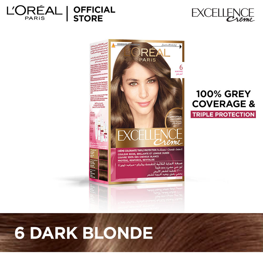 LOreal Paris - Excellence Crème Hair Color - 6 Dark Blonde — image 1 — Meeshop Pakistan