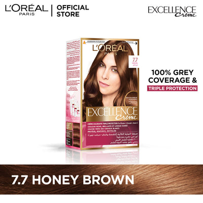 LOreal Paris - Excellence Crème Hair Color - 7.7 Honey Brown