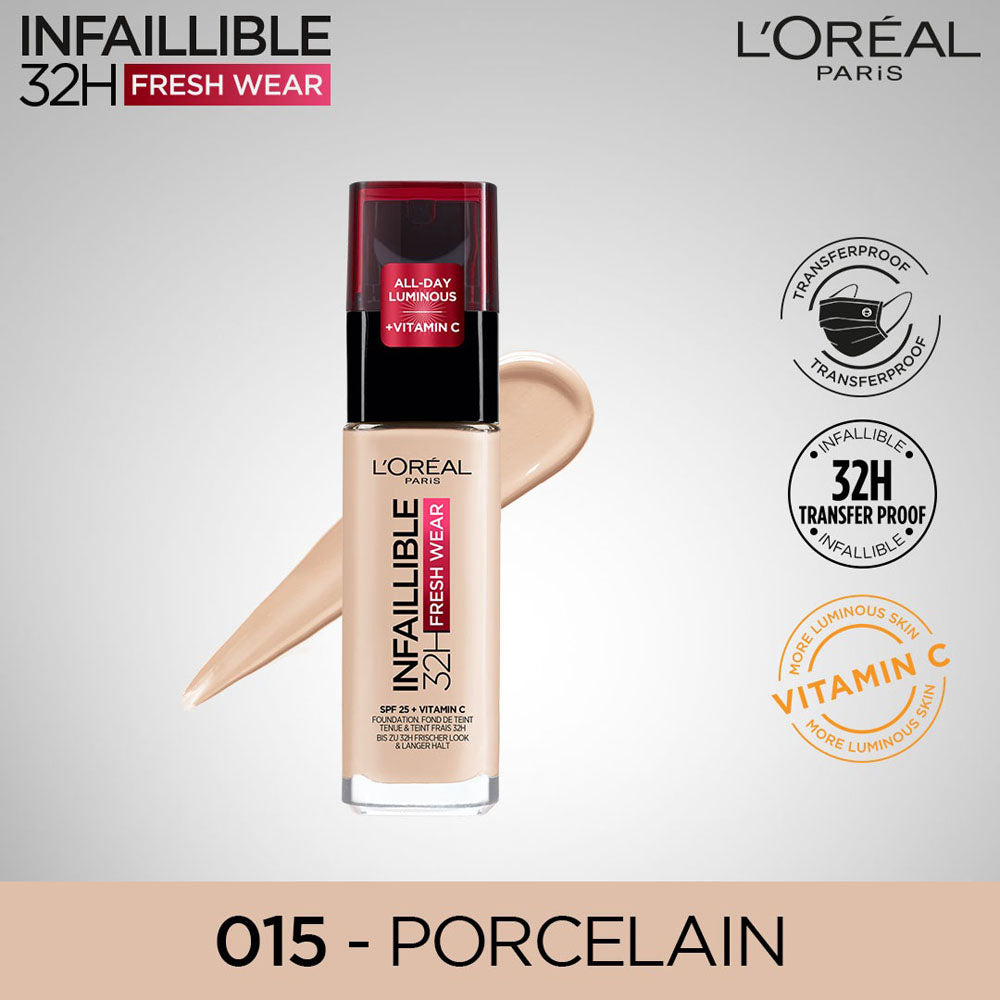 LOreal Paris - Infallible 24h Liquid Foundation - 015 Porcelain — image 1 — Meeshop Pakistan