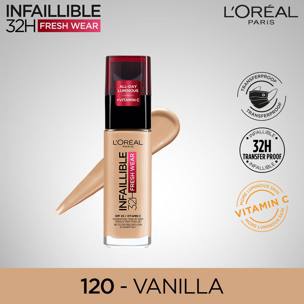 LOreal Paris - Infallible 24h Liquid Foundation - 120 Vanilla — image 1 — Meeshop Pakistan