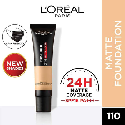 LOreal Paris - Infallible 24H Matte Cover Liquid Foundation - 110 Rose Vanilla