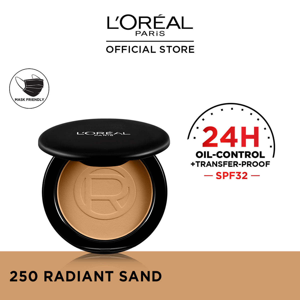 LOreal Paris - Infallible 24H Oil Control Compact Powder - 250 Radiant Sand — image 1 — Meeshop Pakistan
