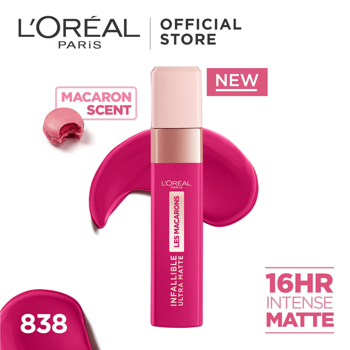 LOreal Paris - Infallible Les Macarons Lipstick - 838 Berry Cherie — image 1 — Meeshop Pakistan