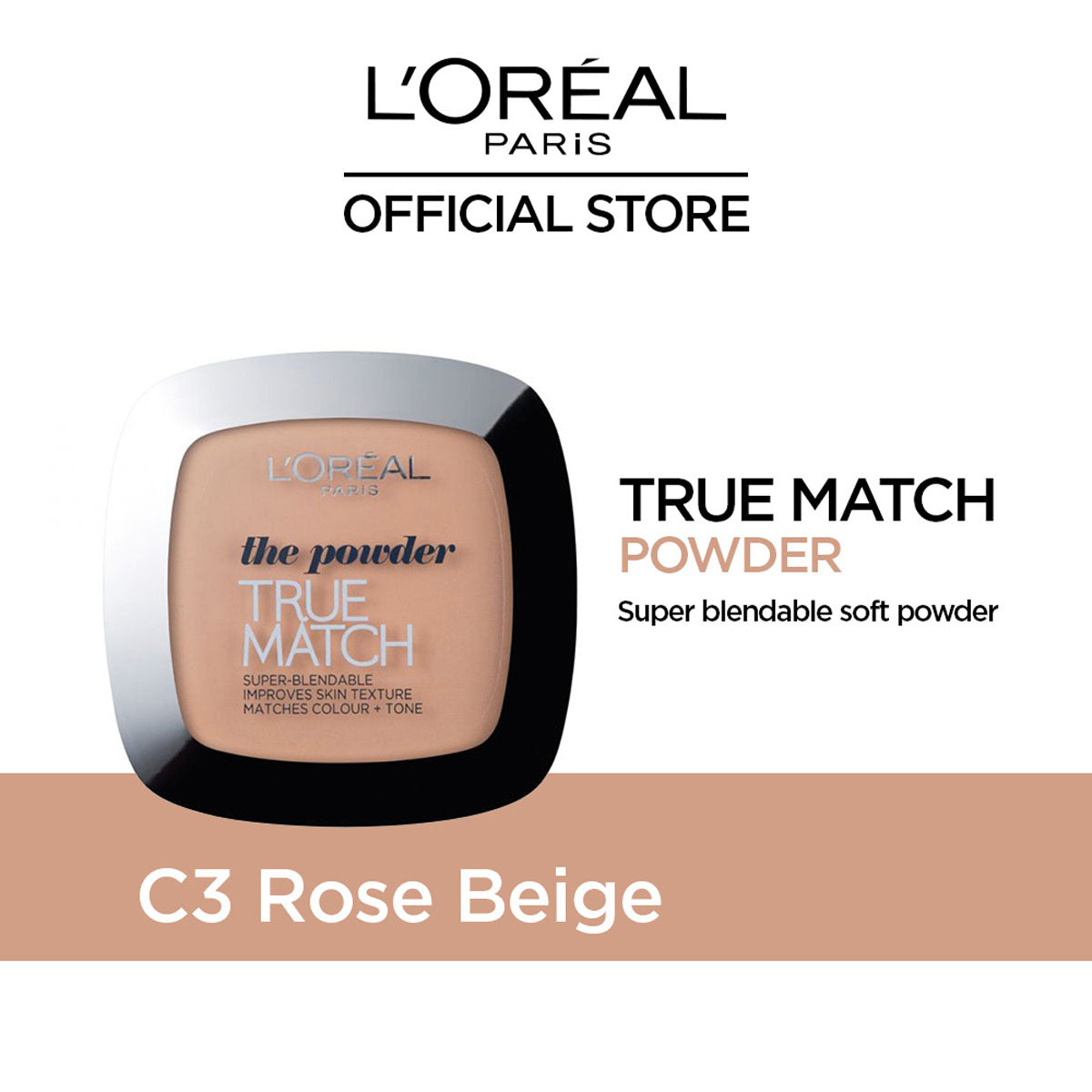 LOreal Paris - True Match Powder - C3 Rose Beige — image 1 — Meeshop Pakistan