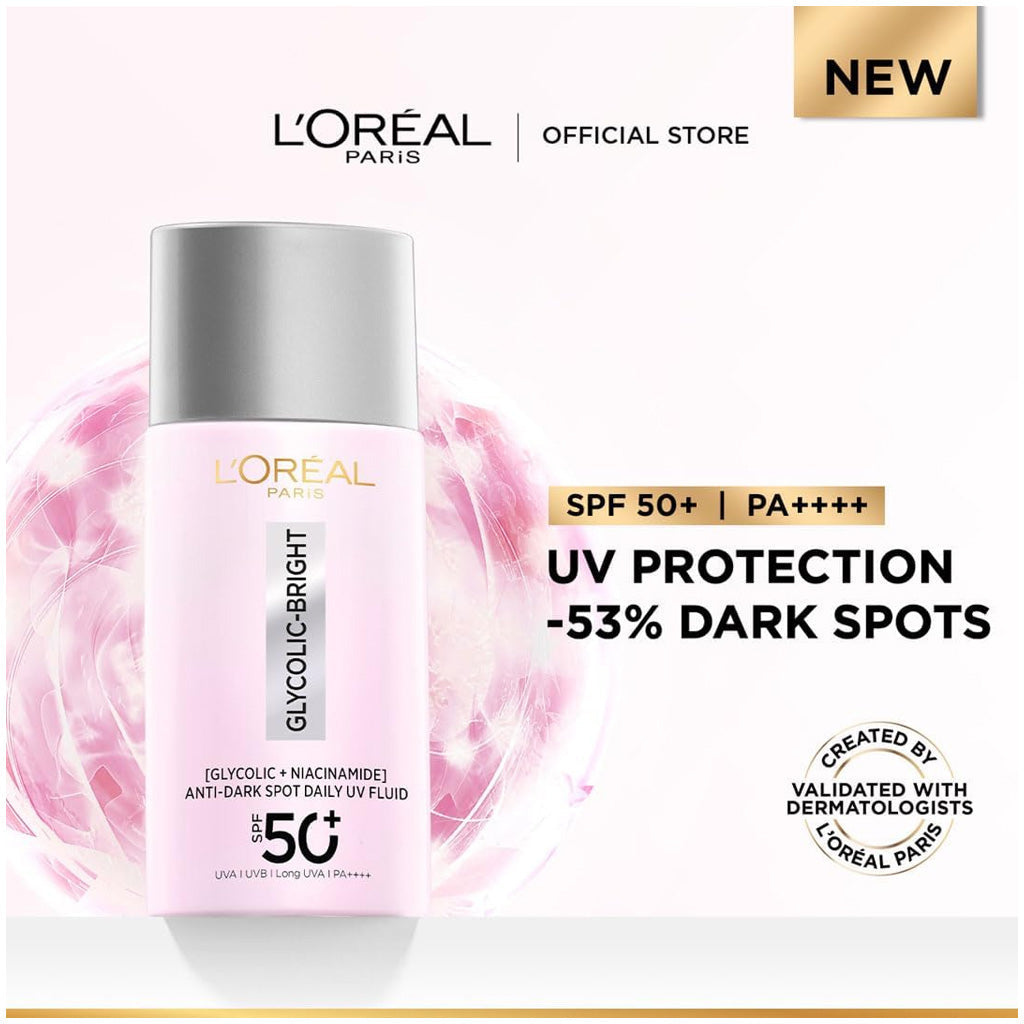 LOreal Paris - Glycolic Bright UV Fluid SPF 50+ — image 1 — Meeshop Pakistan
