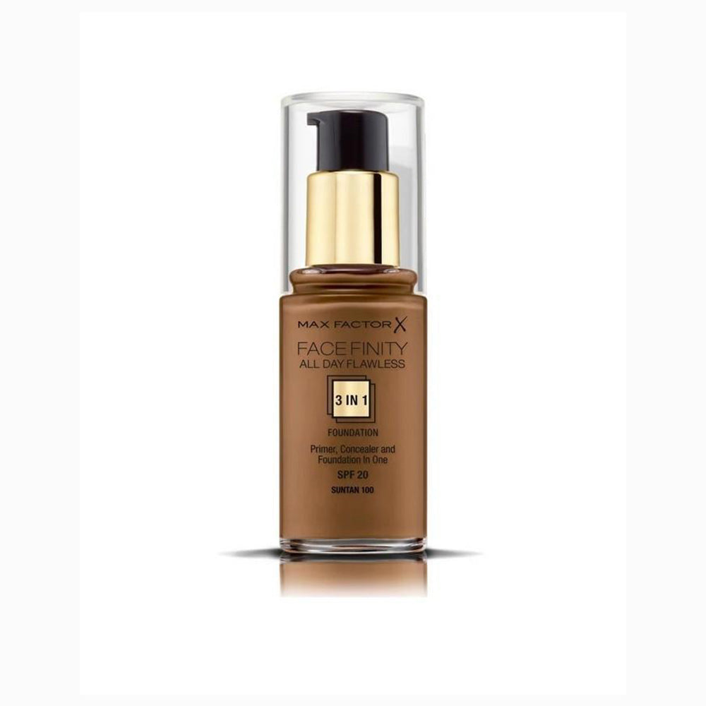 Max Factor - Face Finity All Day Flawless 3-In-1 Foundation - Sun Tan 100 — image 1 — Meeshop Pakistan
