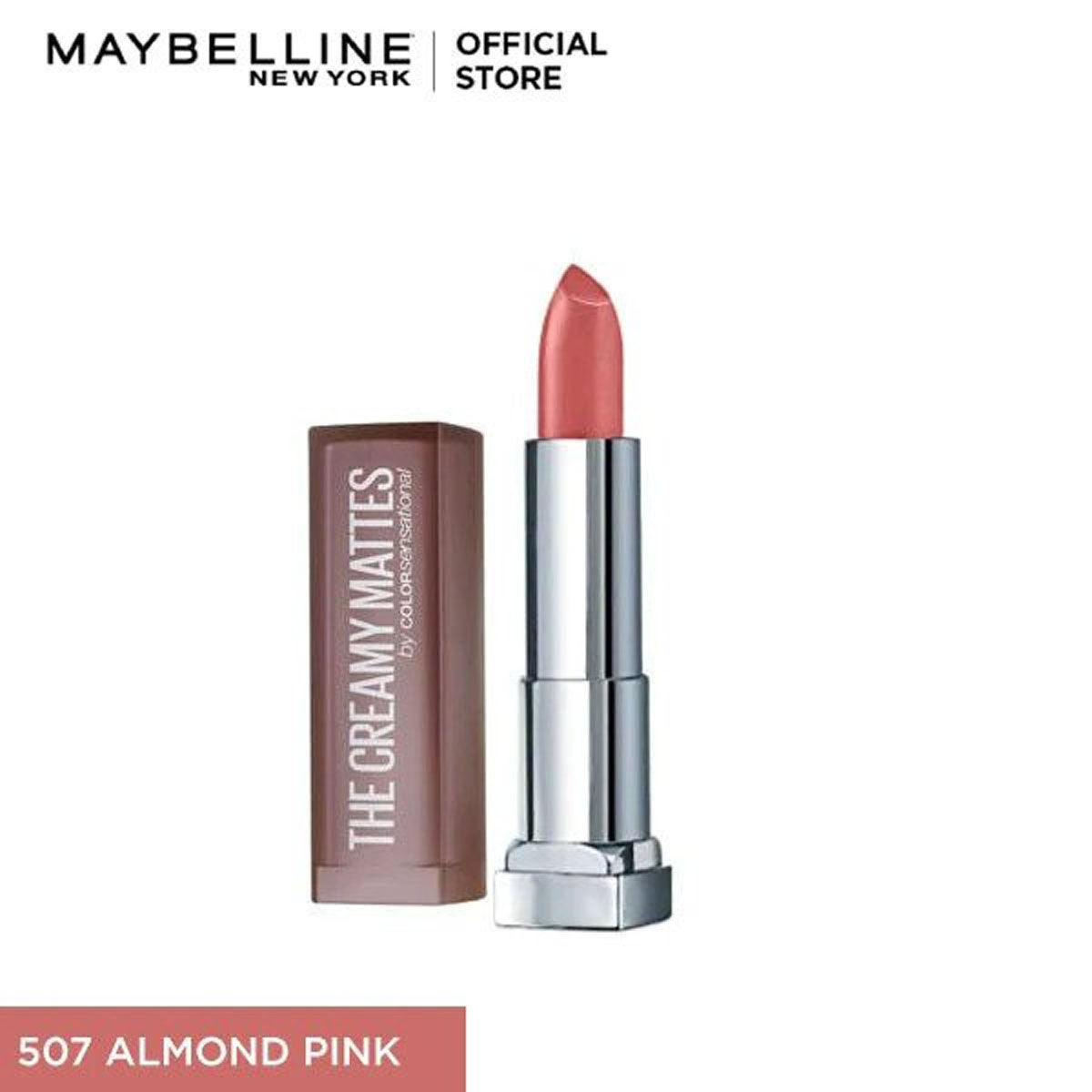 Maybelline - Color Sensational Creamy Matte Lipstick - 507 Almond Pink — image 1 — Meeshop Pakistan