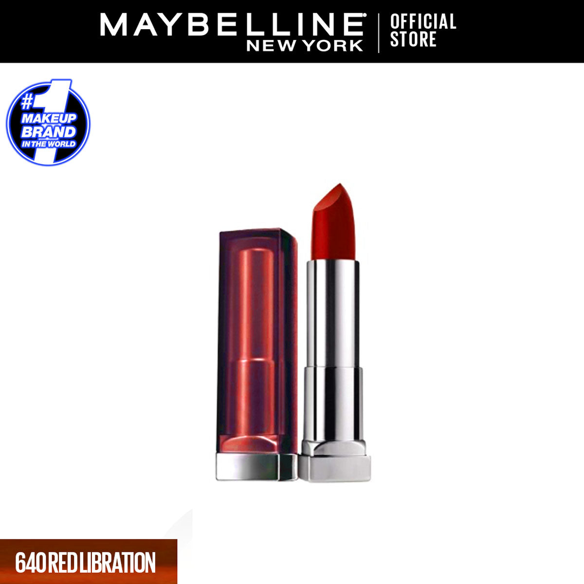 Maybelline - Color Sensational Creamy Matte Lipstick - 640 Red Libration — image 1 — Meeshop Pakistan