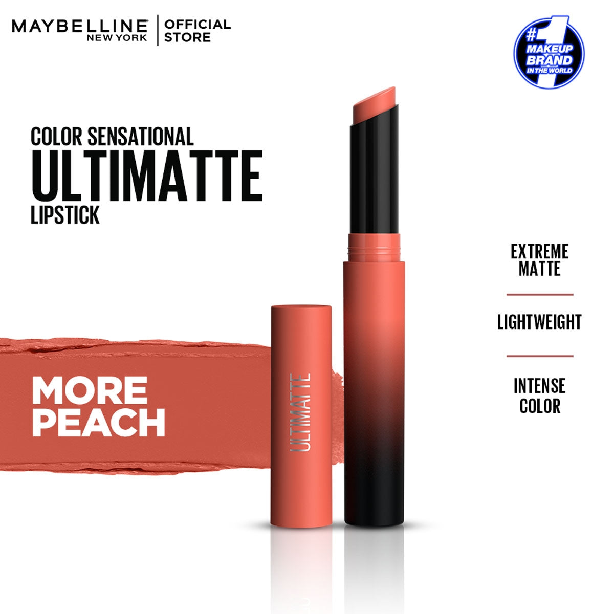 Maybelline - Color Sensational Ultimatte Slim Lipstick - More Peach — image 1 — Meeshop Pakistan