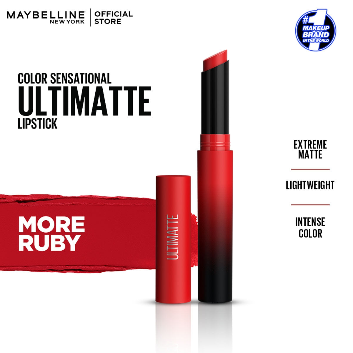 Maybelline - Color Sensational Ultimatte Slim Lipstick - More Ruby — image 1 — Meeshop Pakistan