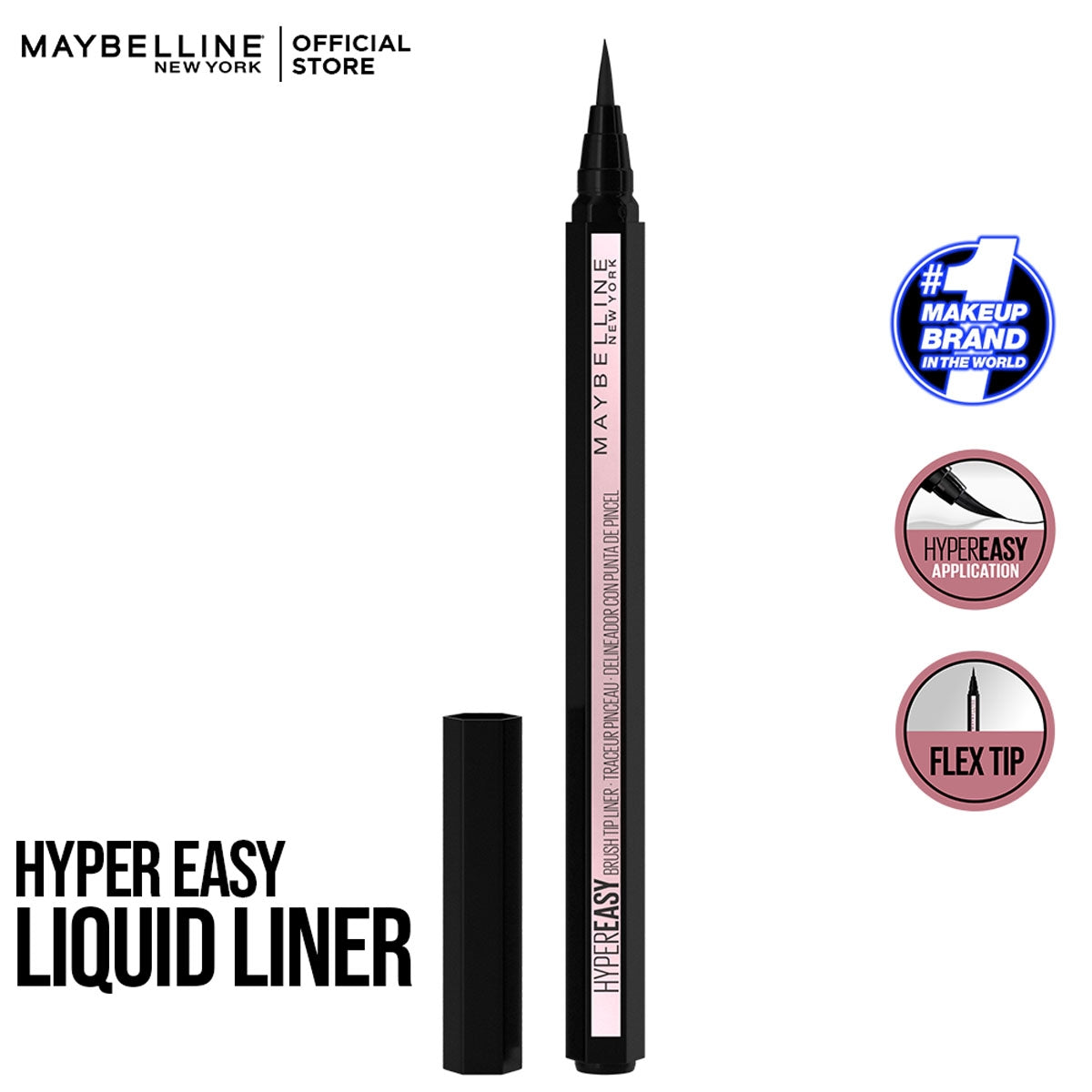 Maybelline - Hyper Easy Brush Tip Liquid Eye Liner - Black — image 1 — Meeshop Pakistan