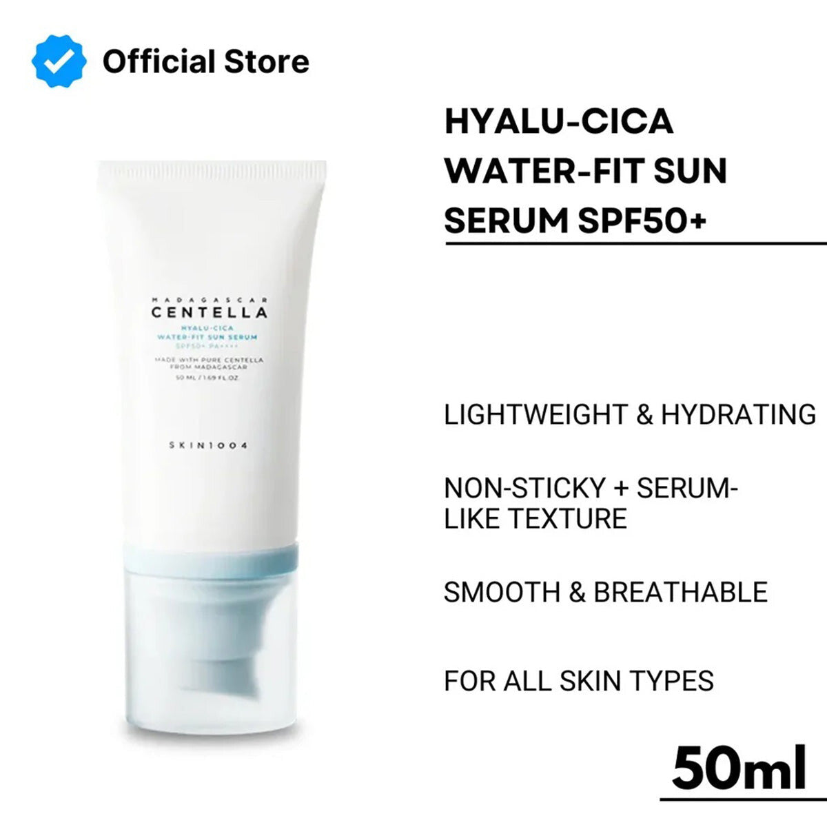 Skin1004 - Centella Water Fit Sun-Serum - 50ml — image 1 — Meeshop Pakistan
