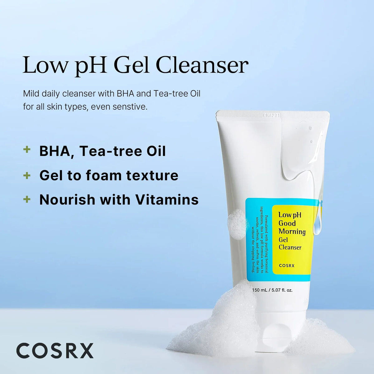 Cosrx - Low Ph Good Morning Gel Cleanser - 150ml — image 1 — Meeshop Pakistan