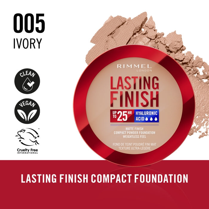 Rimmel London - Lasting Finish Compact Powder Foundation - 005 Ivory — image 1 — Meeshop Pakistan