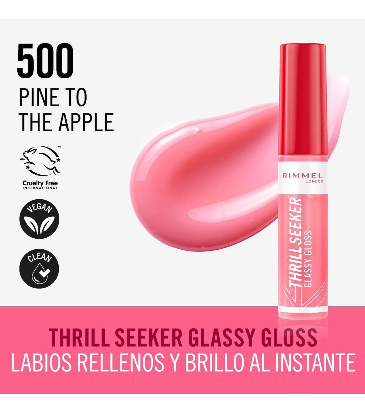 Rimmel London - Lip Gloss Thrill Seeker - 500 Pine to the Apple — image 1 — Meeshop Pakistan