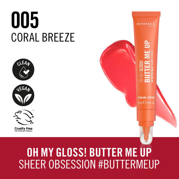 Rimmel London - Oh My Gloss Lip Butter Balm - 006 Coral Breeze — image 1 — Meeshop Pakistan