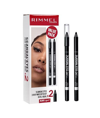Rimmel London - Promo Scandle'eyes 24H Pencil 001 Black 2Pcs