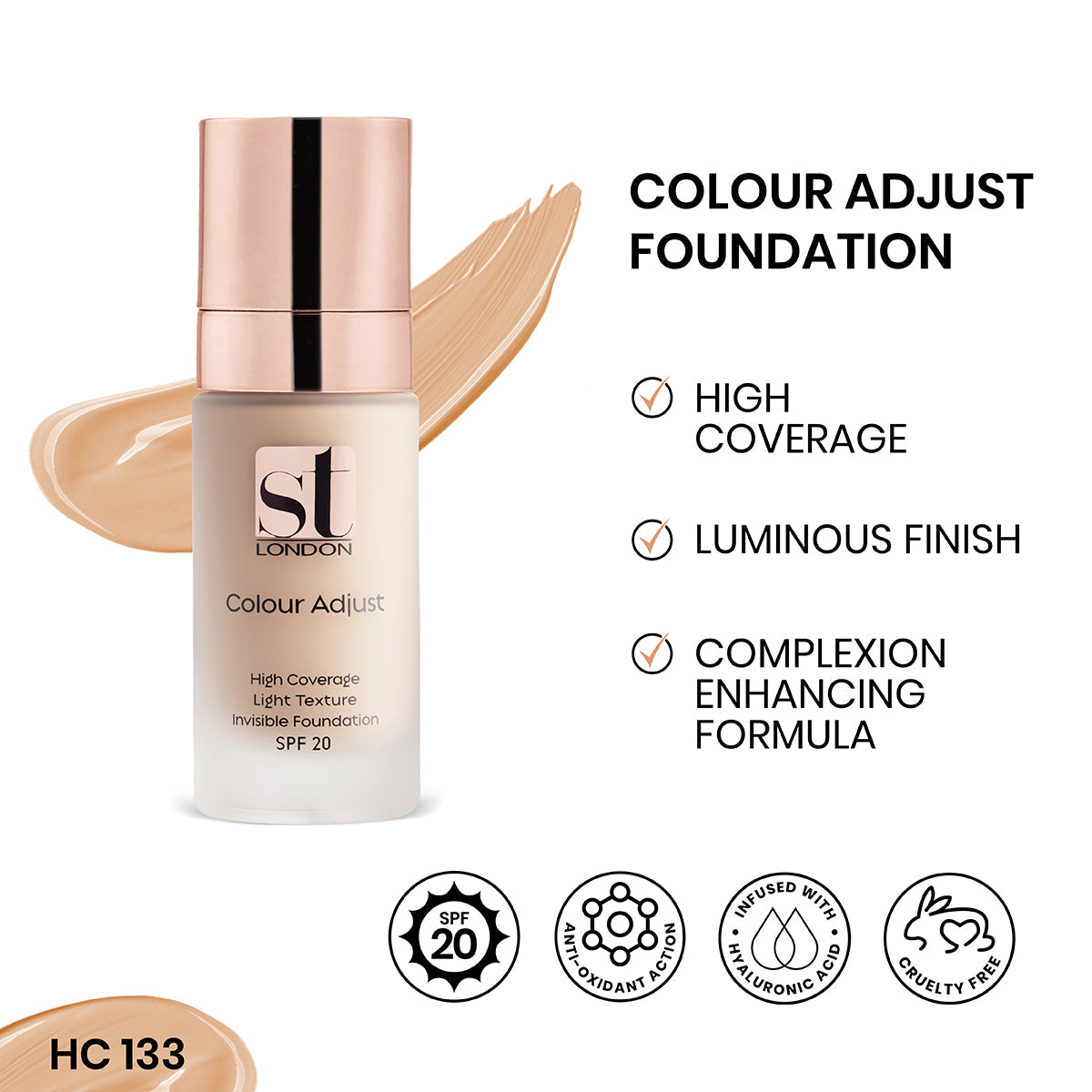 ST London - Colour Adjust High Coverage Foundation — image 2 — Meeshop Pakistan