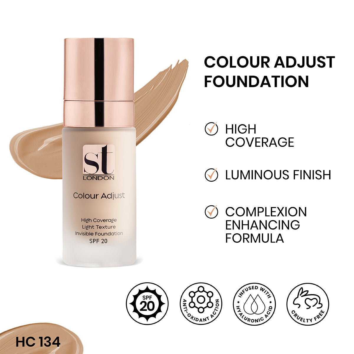 ST London - Colour Adjust High Coverage Foundation — image 3 — Meeshop Pakistan