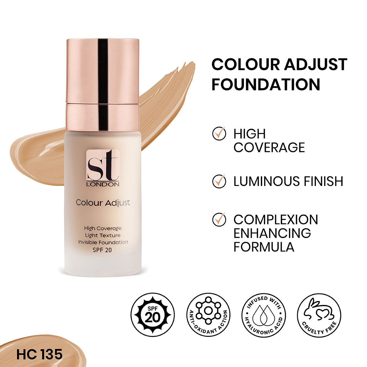 ST London - Colour Adjust High Coverage Foundation — image 4 — Meeshop Pakistan