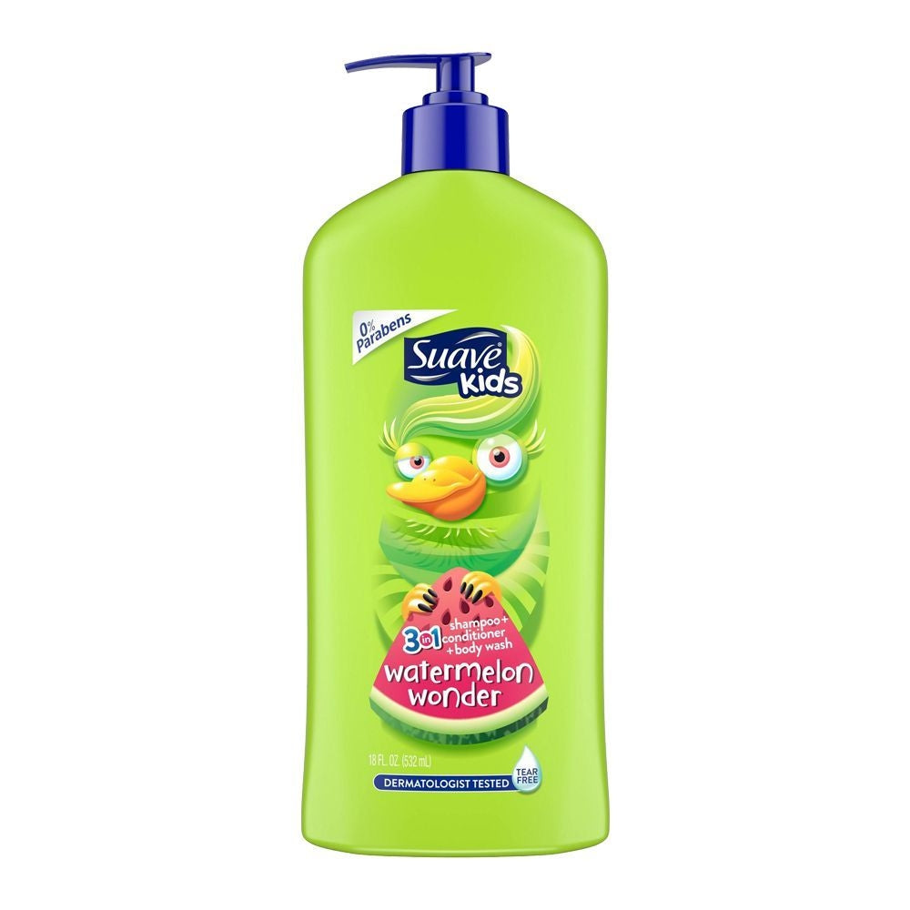 Suave - Kids 3in1 Watermelon Wonder Shampoo + Conditioner + Body Wash 532ml — image 1 — Meeshop Pakistan
